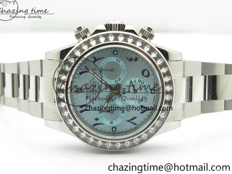 MiroTime 0423 Thermal Daytona 116506 Middle East Edition Bp Maker Best Edition Ice Blue Blue Arabic Dial Diam Bezel On SS Bracelet A 2895